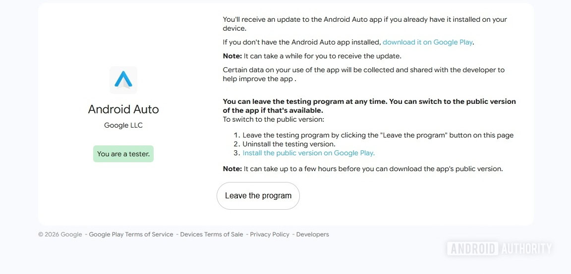 android auto beta tester program enroll 2