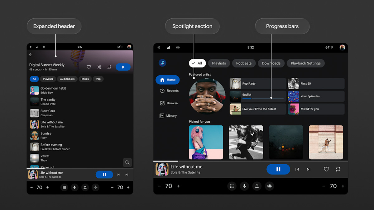 android auto media app improvements