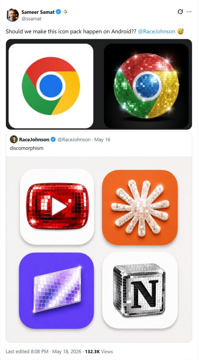 Google hops on the disco icon train with an official Pixel release
