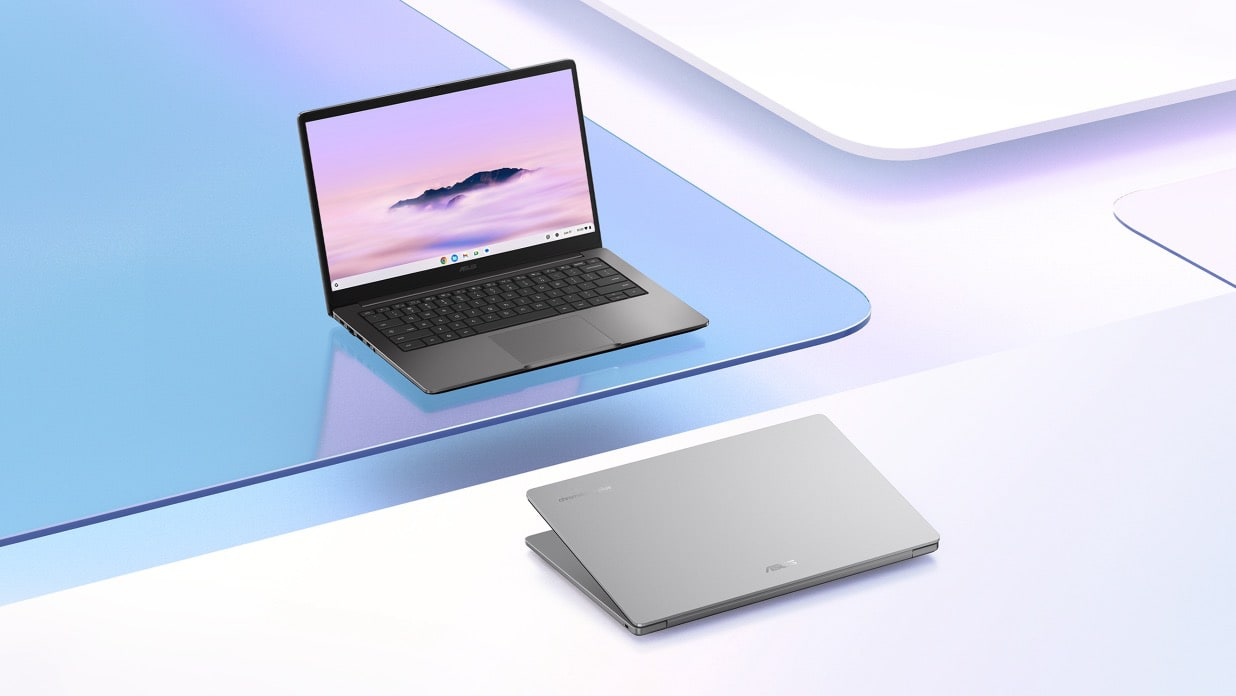 Render of the ASUS Chromebook Plus CX14.
