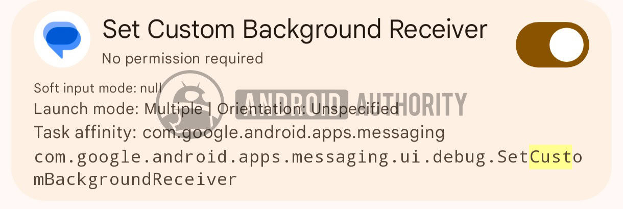 background receiver messages