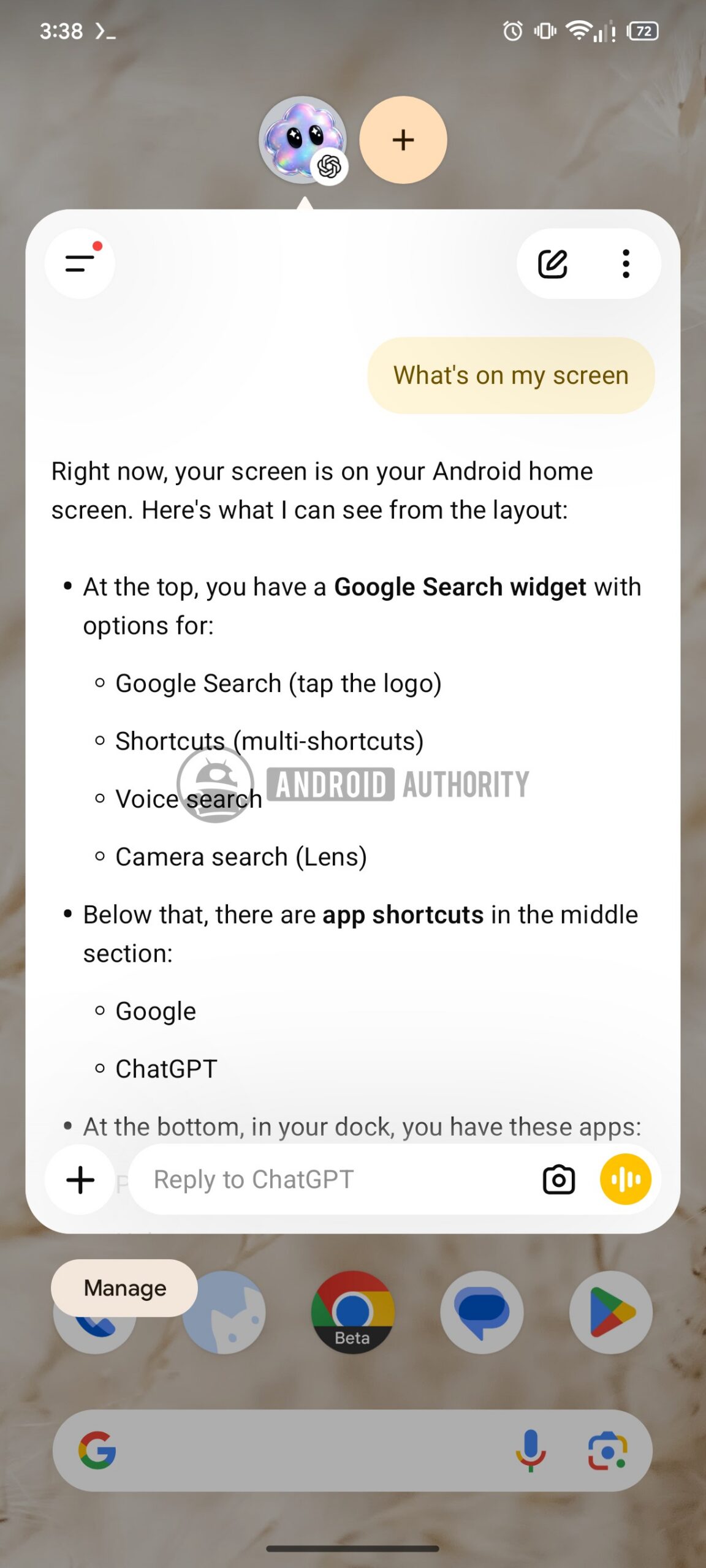chatgpt android 17 bubble response watermarked