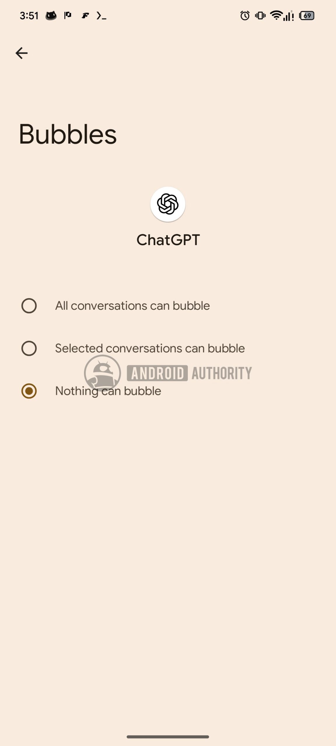 chatgpt screen sharing bubbles settings watermarked