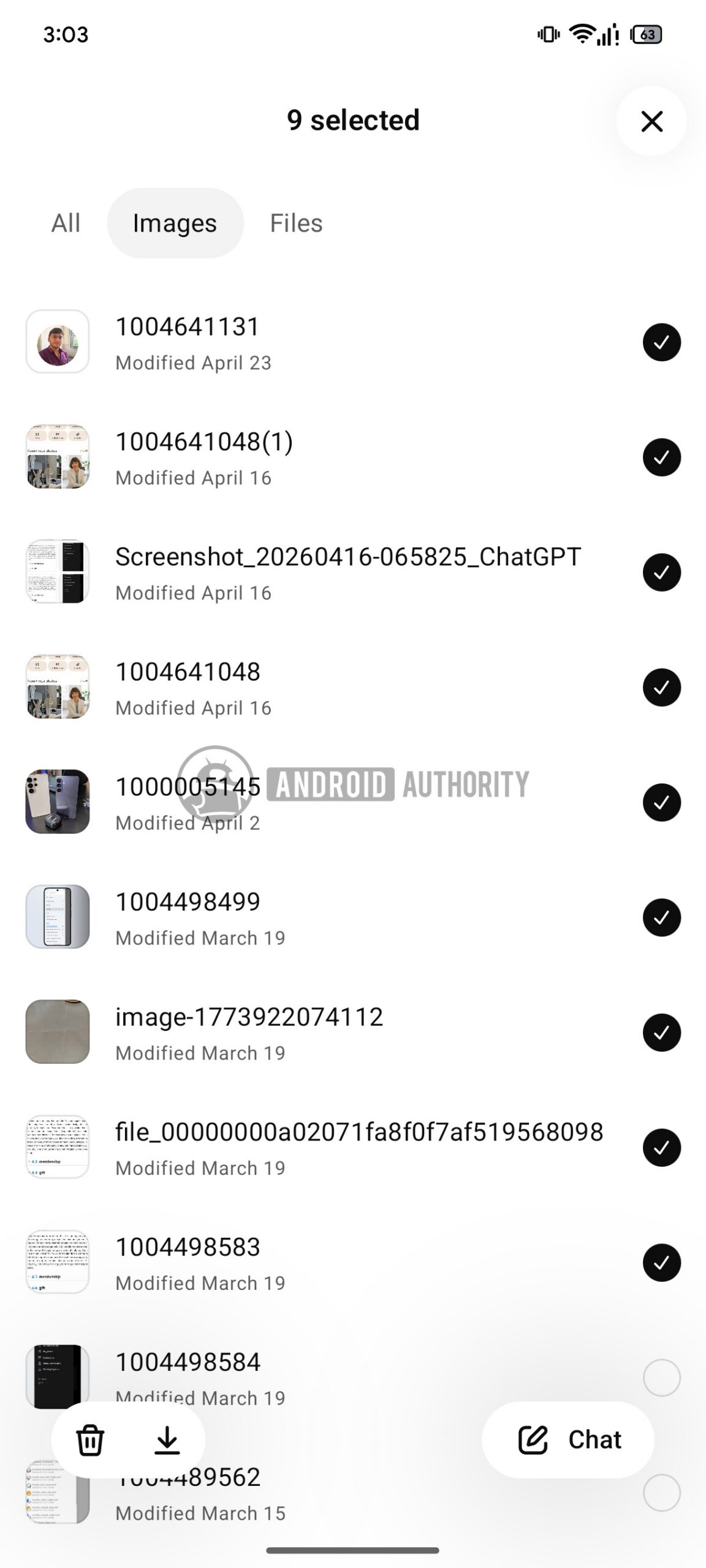 chatgpt select files in library image watermarked