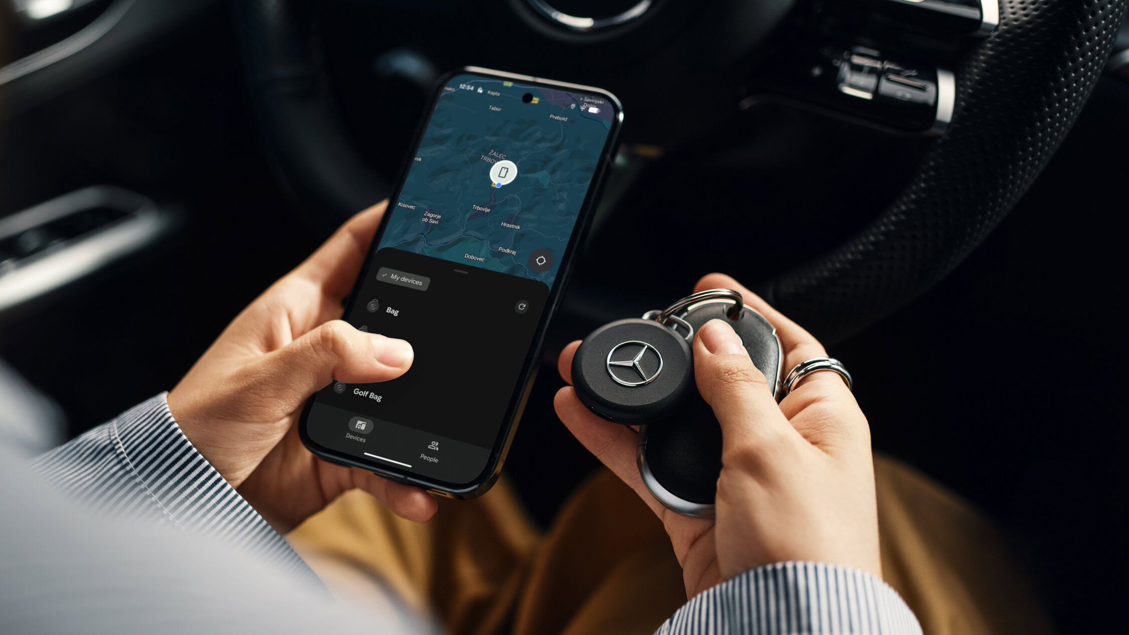 chipolo mercedes benz Bluetooth item tracker hero image chipolo mercedes benz Bluetooth item tracker hero image