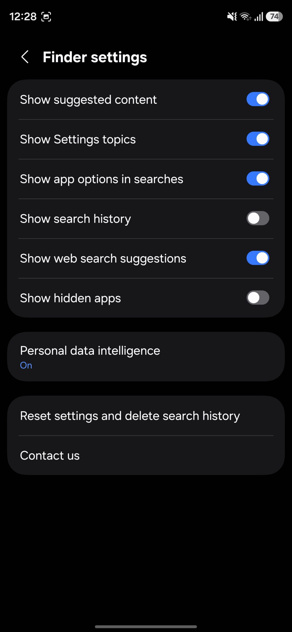 Disabling suggestions in Finder search.