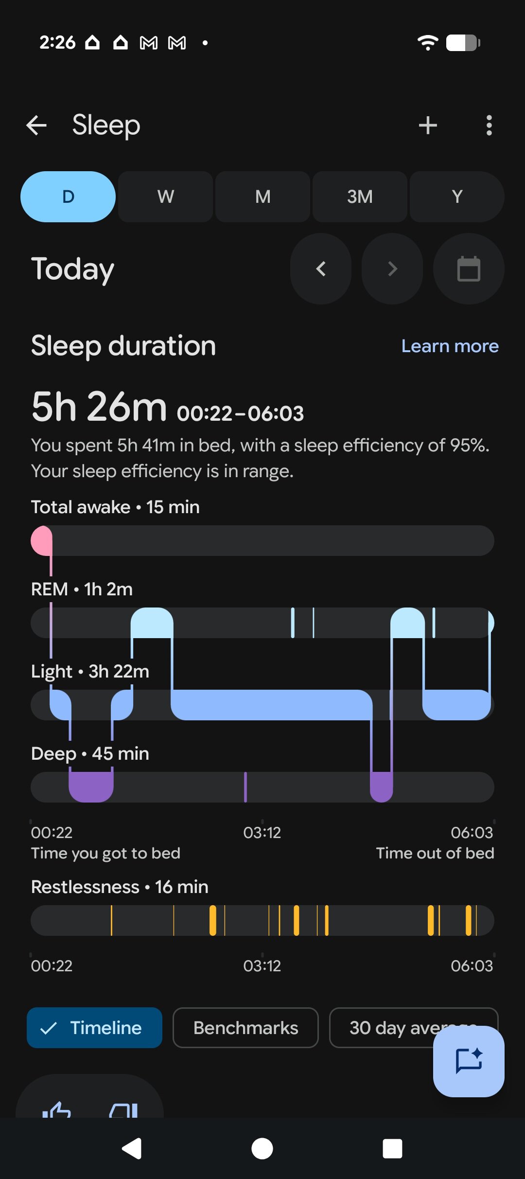 fitbit sleep score duration 2