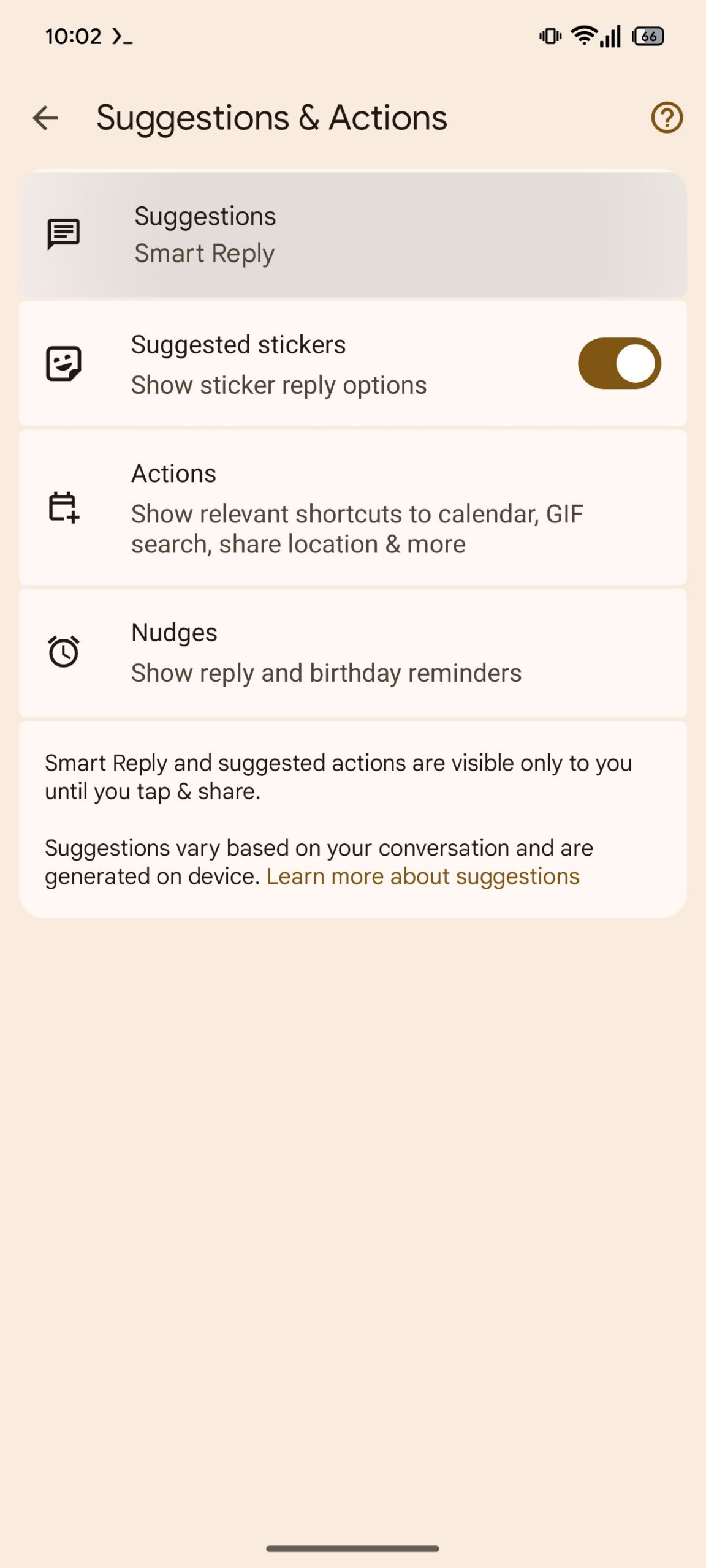 google messages smart reply settings 1