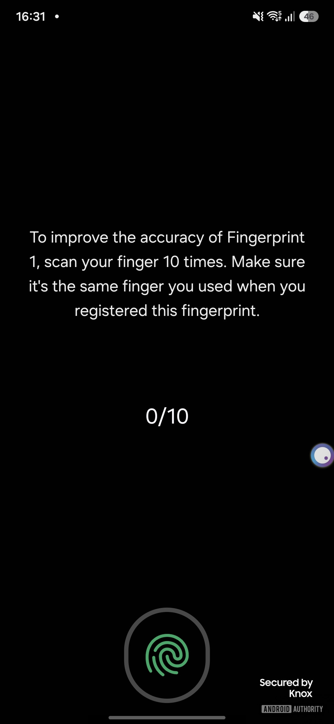 improve fingerprint accuracy UI samsung galaxy s25 fe