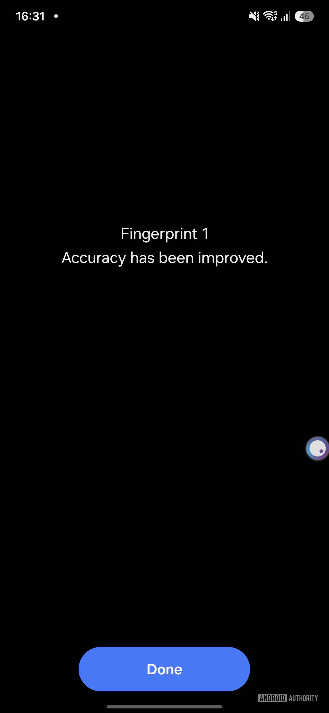 improve fingerprint accuracy rescan complete galaxy s25 fe