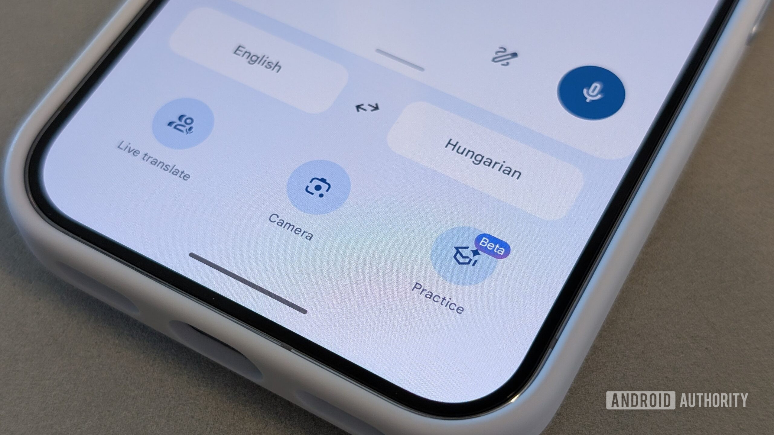 live translate phone screen cropped