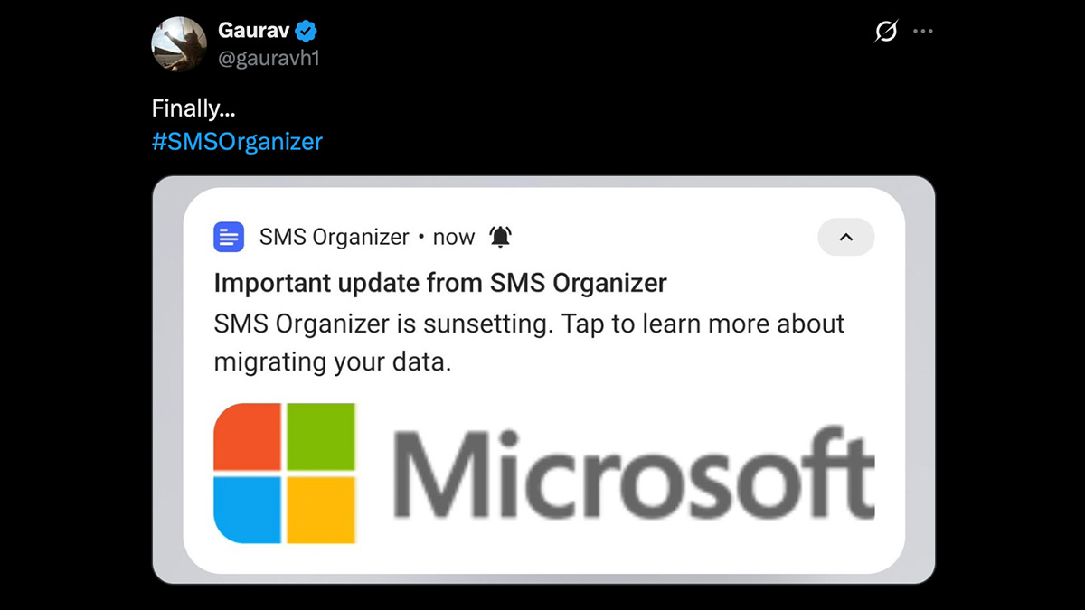 microsoft sms organizer shutting down x post