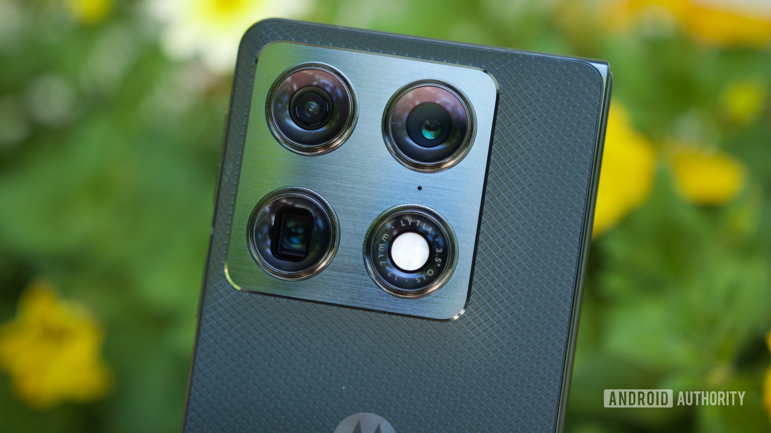 The rear camera sensors on the Motorola Razr Fold.