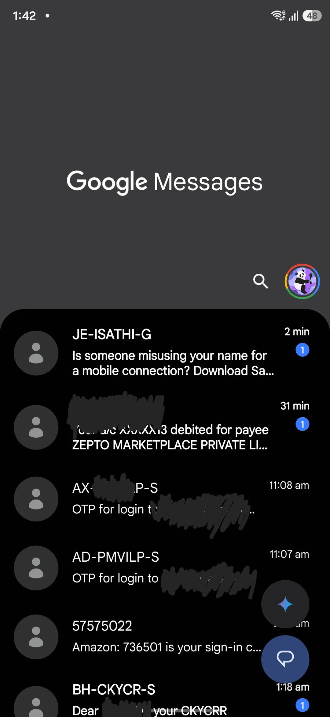 one ui 8.5 dark mode broken google messages app