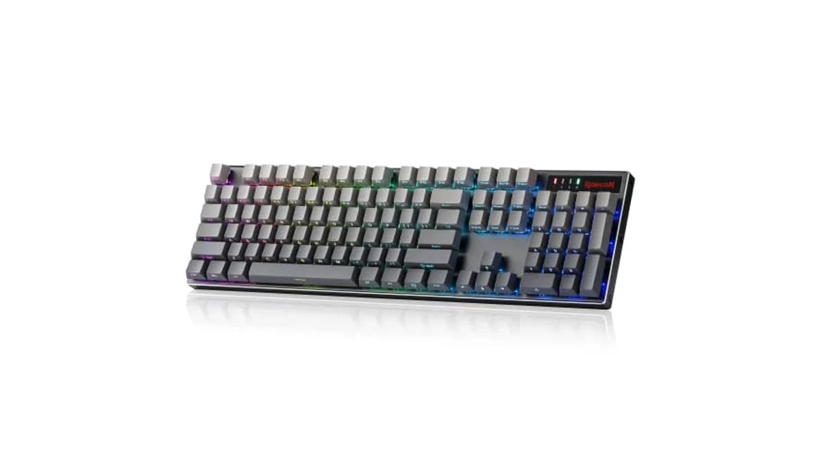 Redragon K556 PRO 104 Keys Wireless RGB Gaming Keyboard, Tri-Mode Aluminum Mechanical Keyboard w/Noise Dampening Layers, Hot-Swap South-Facing RGB Socket, Gradient PBT Keycaps & Custom Linear Switch