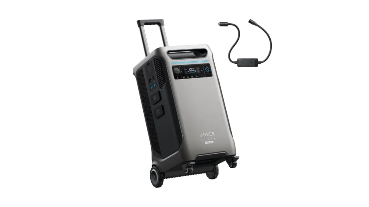 Anker SOLIX F3800 Plus Portable Power Station (2025 NEW) and 240V Generator Input Adapter, 3,840Wh, 3,200W Solar Input, Generators for Home Use, Works with Generator, For Power Outages and Emergencies