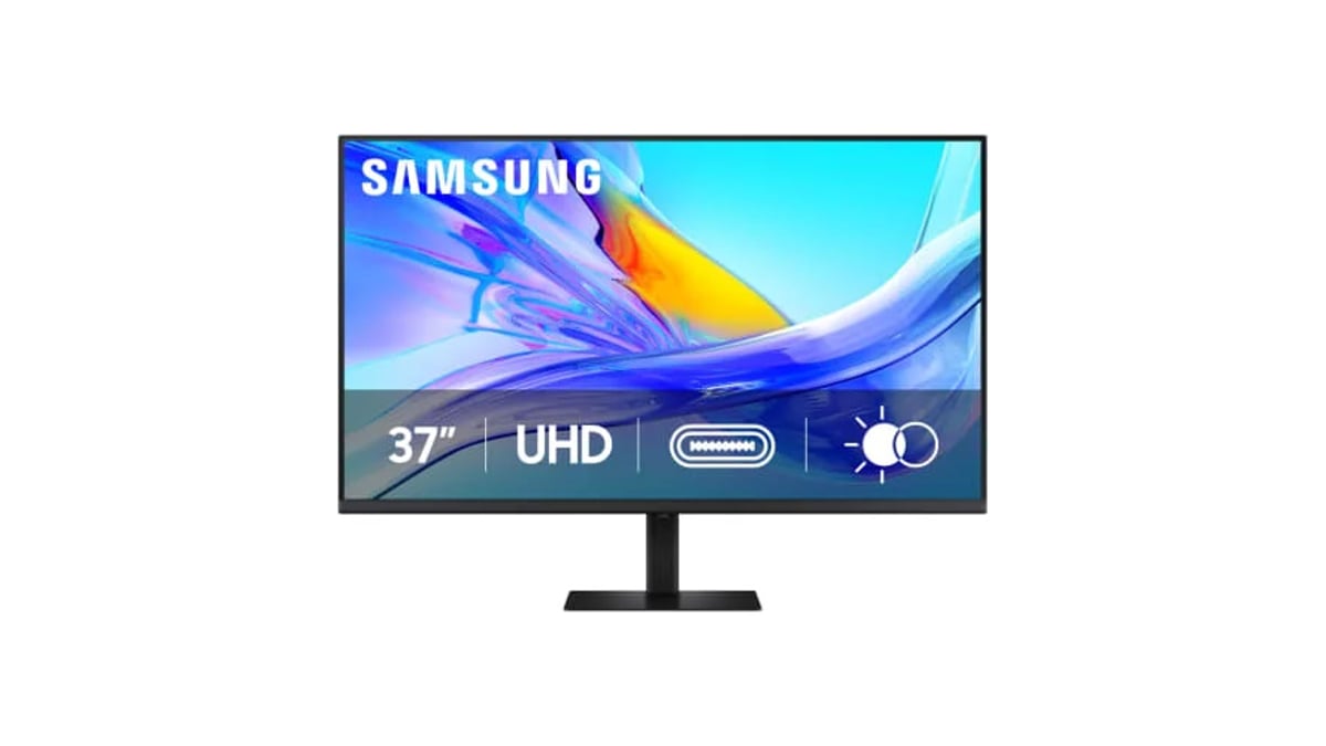 Samsung 37” ViewFinity S8 (S80UD) 4K UHD HDR10 High Resolution Monitor with USB-C and Ergonomic Design, Built-in KVM Switch, Intelligent Eye Care, LS37D800UANXZA, 2025