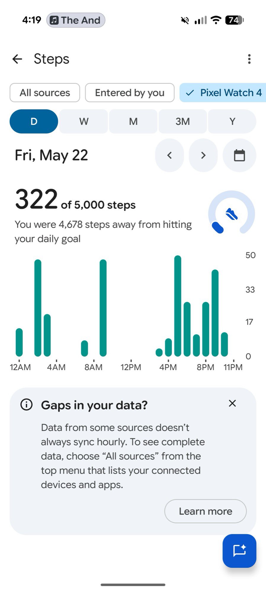 screenshot google health app steps exercise pixel watch 4 2