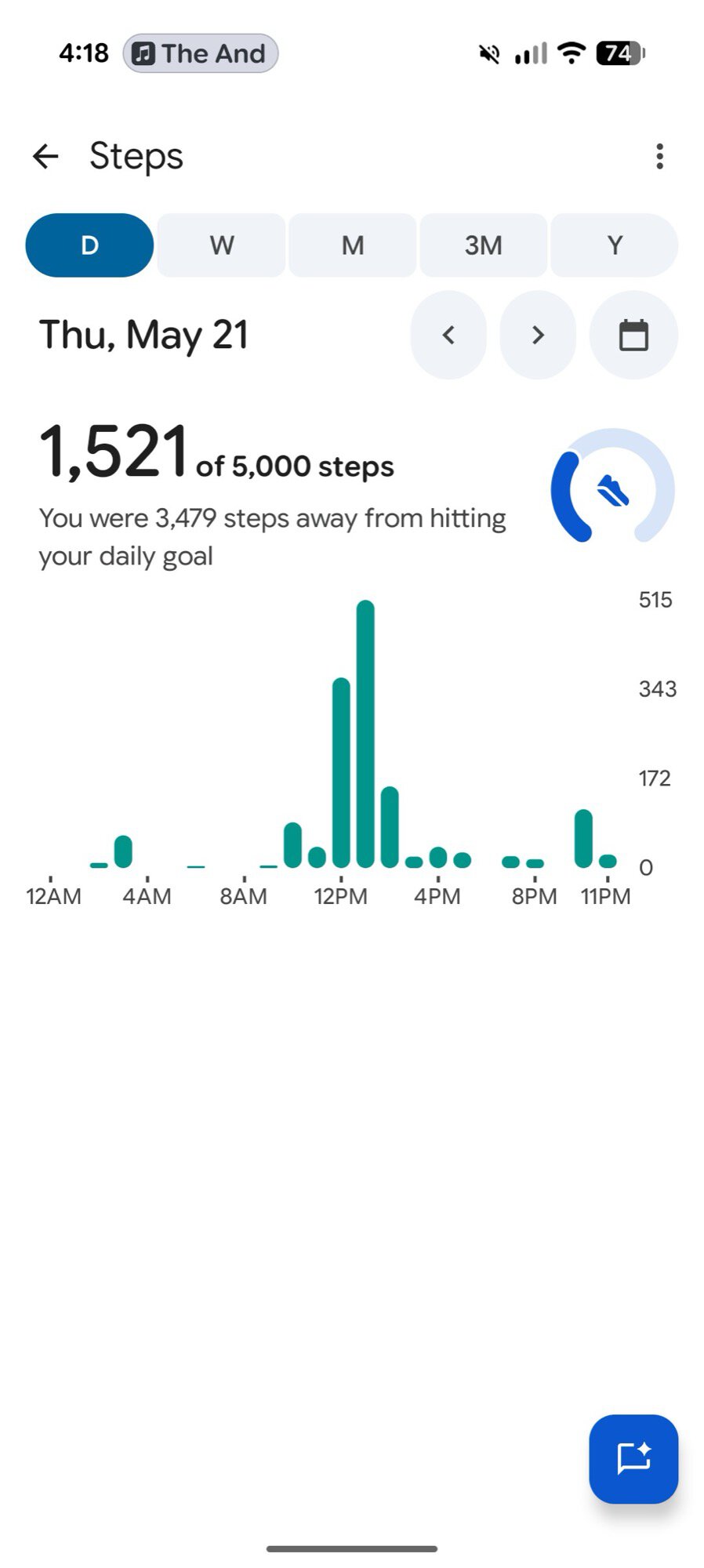 screenshot google health app steps exercise tally 1