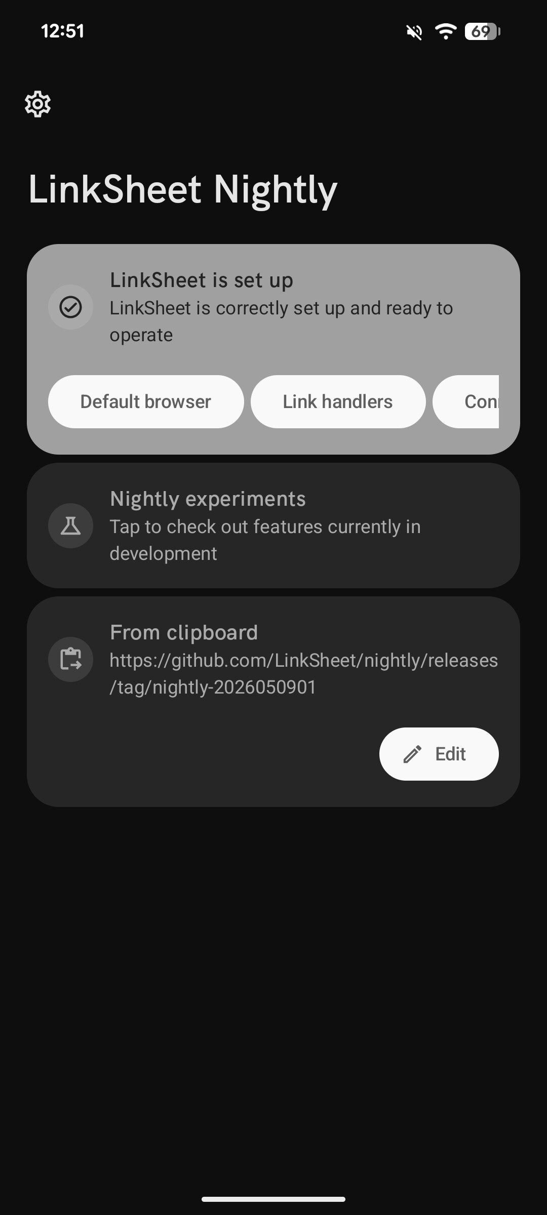 Screenshot showing how to set LinkSheet as default browser.
