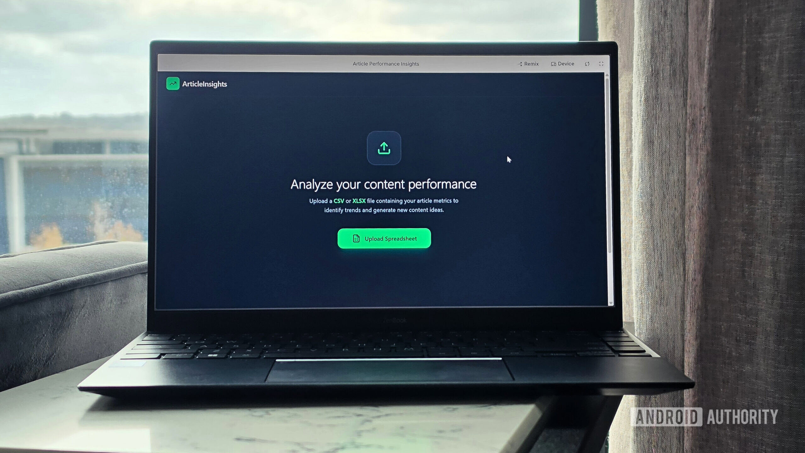 vibe coded app on a laptop