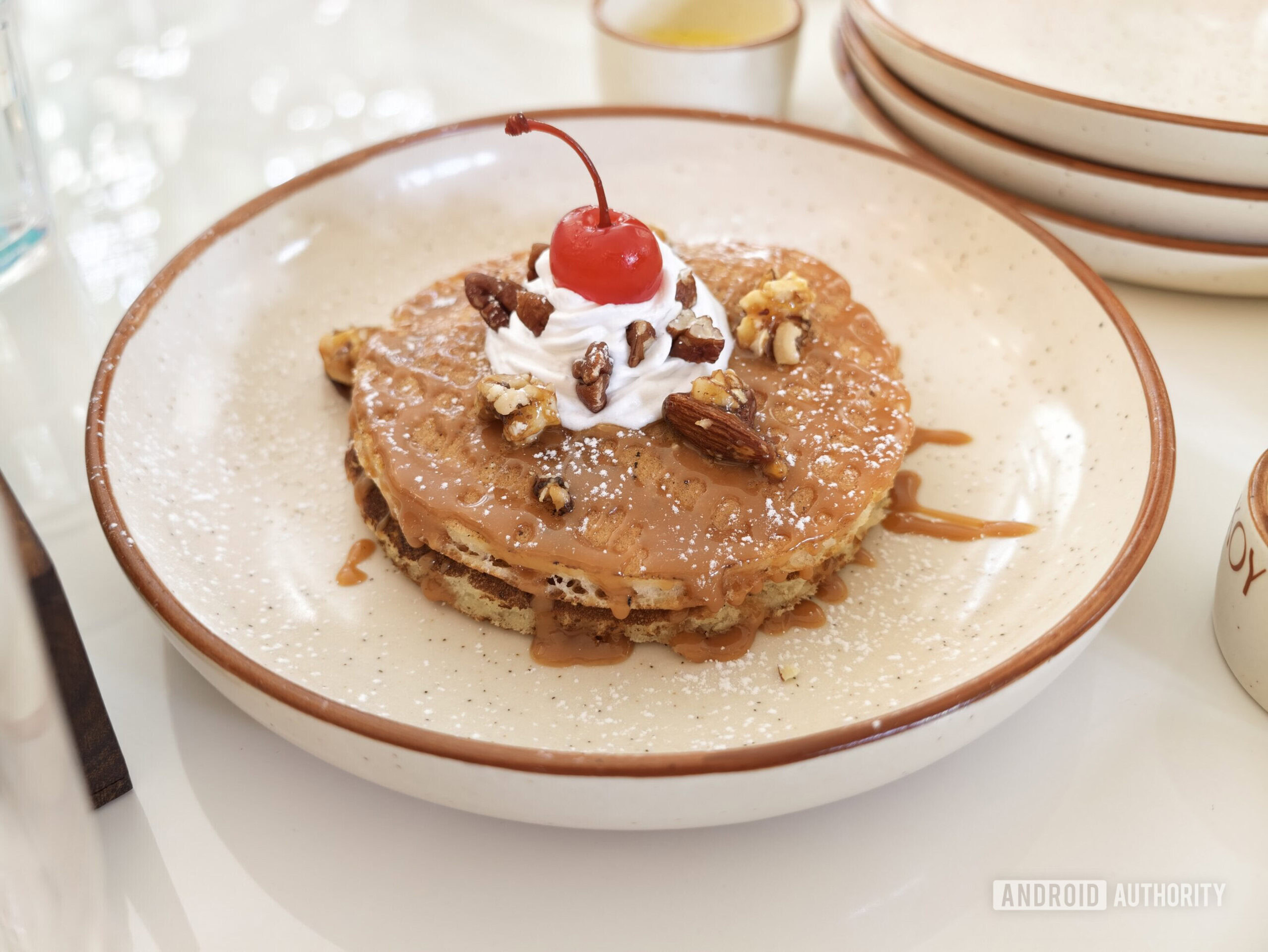 An image of a stack of pancakes shot on the Vivo X300 Ultra at 35mm