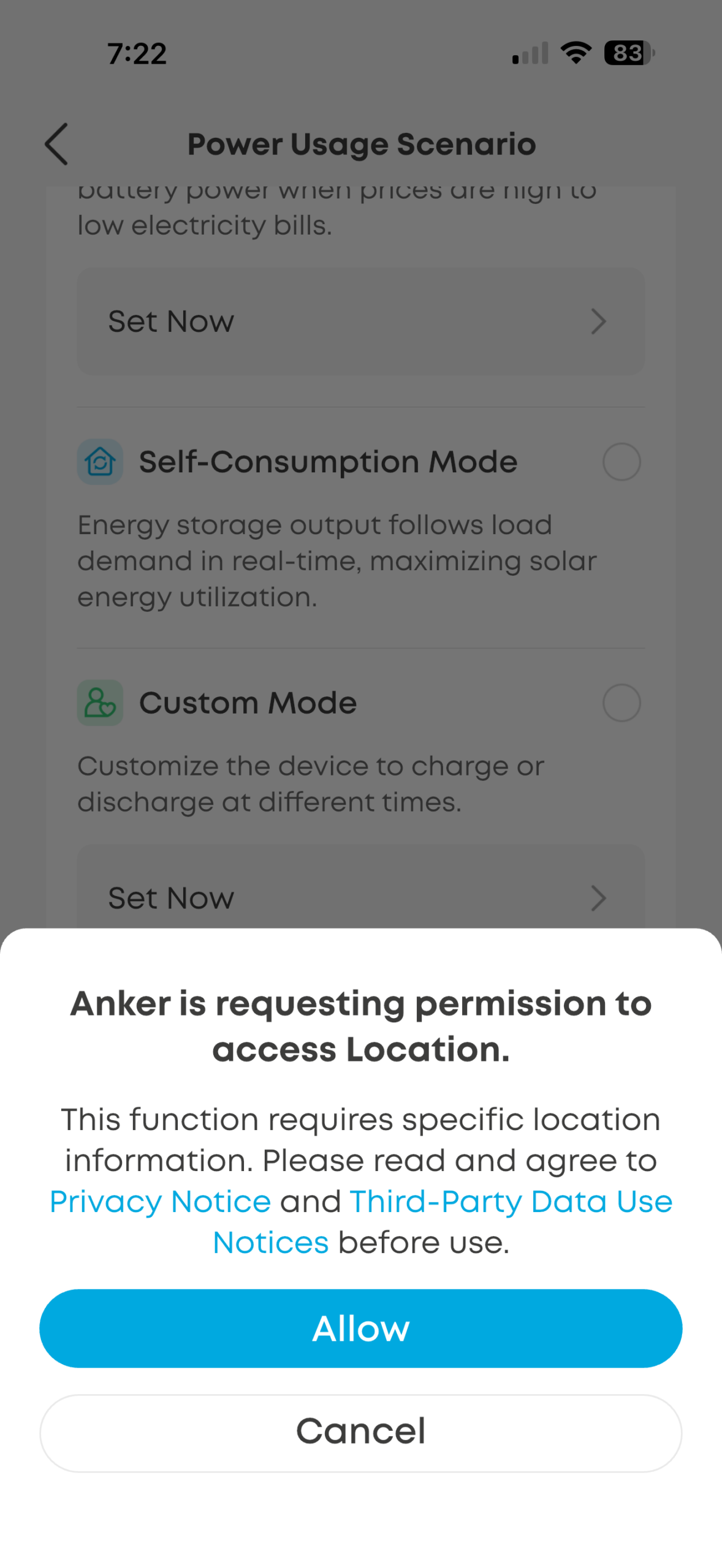 Anker SOLIX S2000 screenshot Storm Guard Mode 3