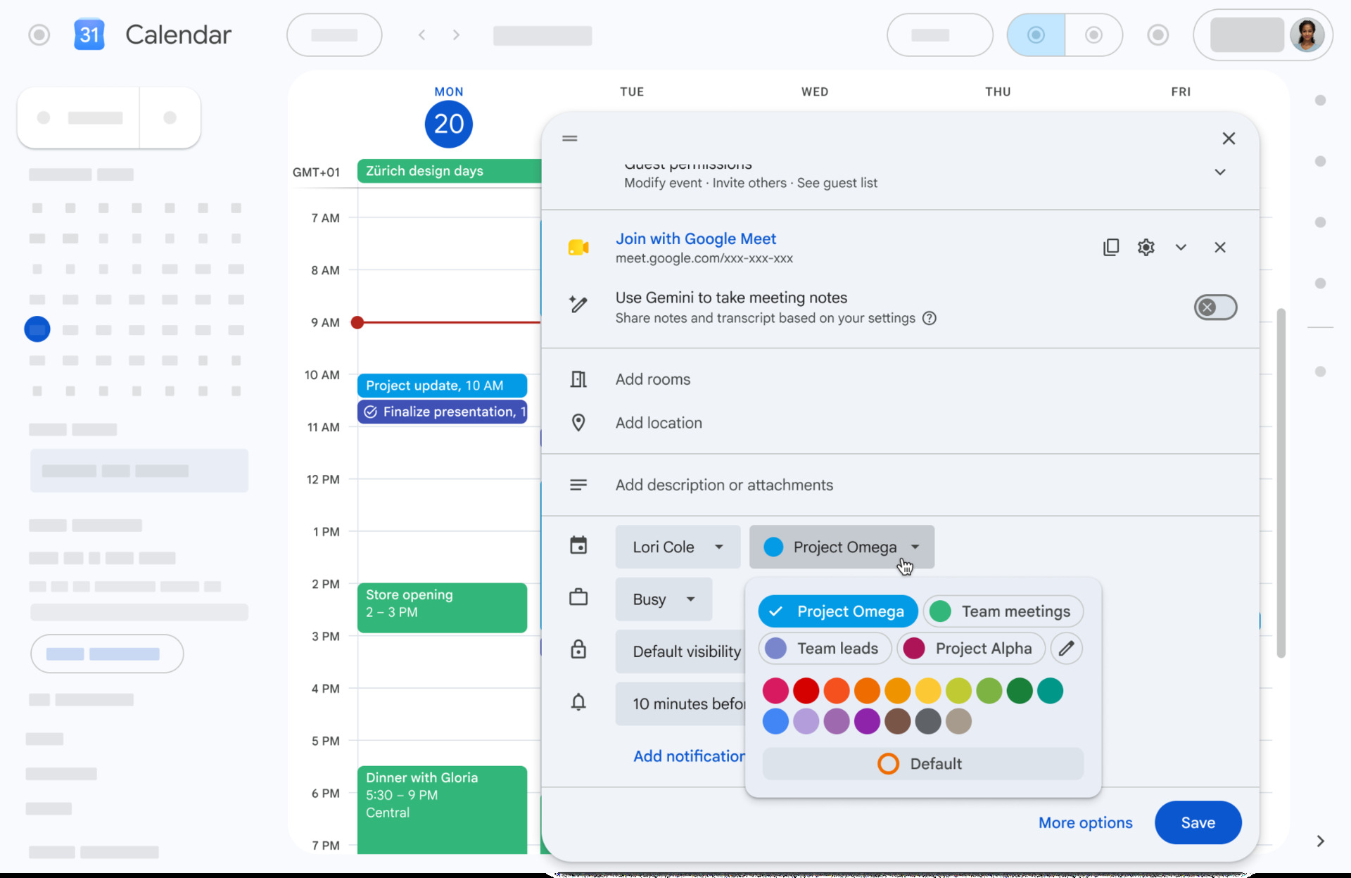 Calendar Event Colors Calendar Event Colors