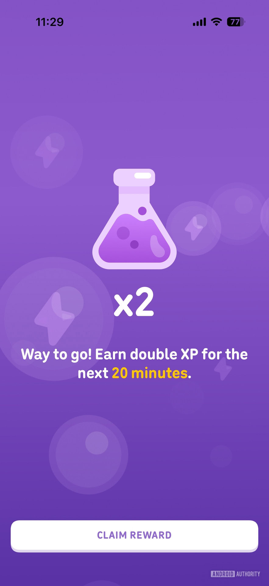 Duolingo-Treasure-chest-dropping-an-XP-boost