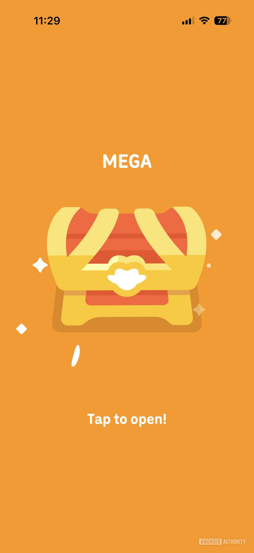Duolingo-Treasure-chest-dropping-an-XP-boost