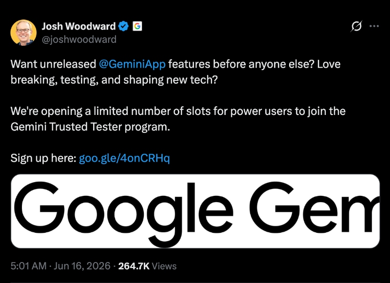 Gemini Trusted Tester Program Gemini Trusted Tester Program