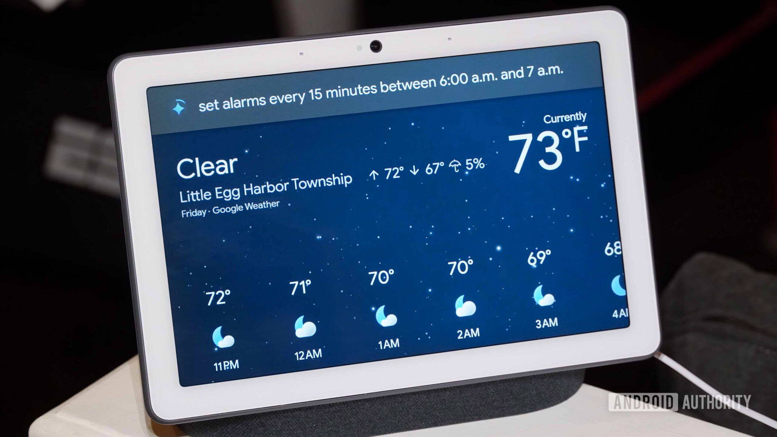 Gemini for Home 4 A request in the Gemini overlay on a Nest Hub Max.
