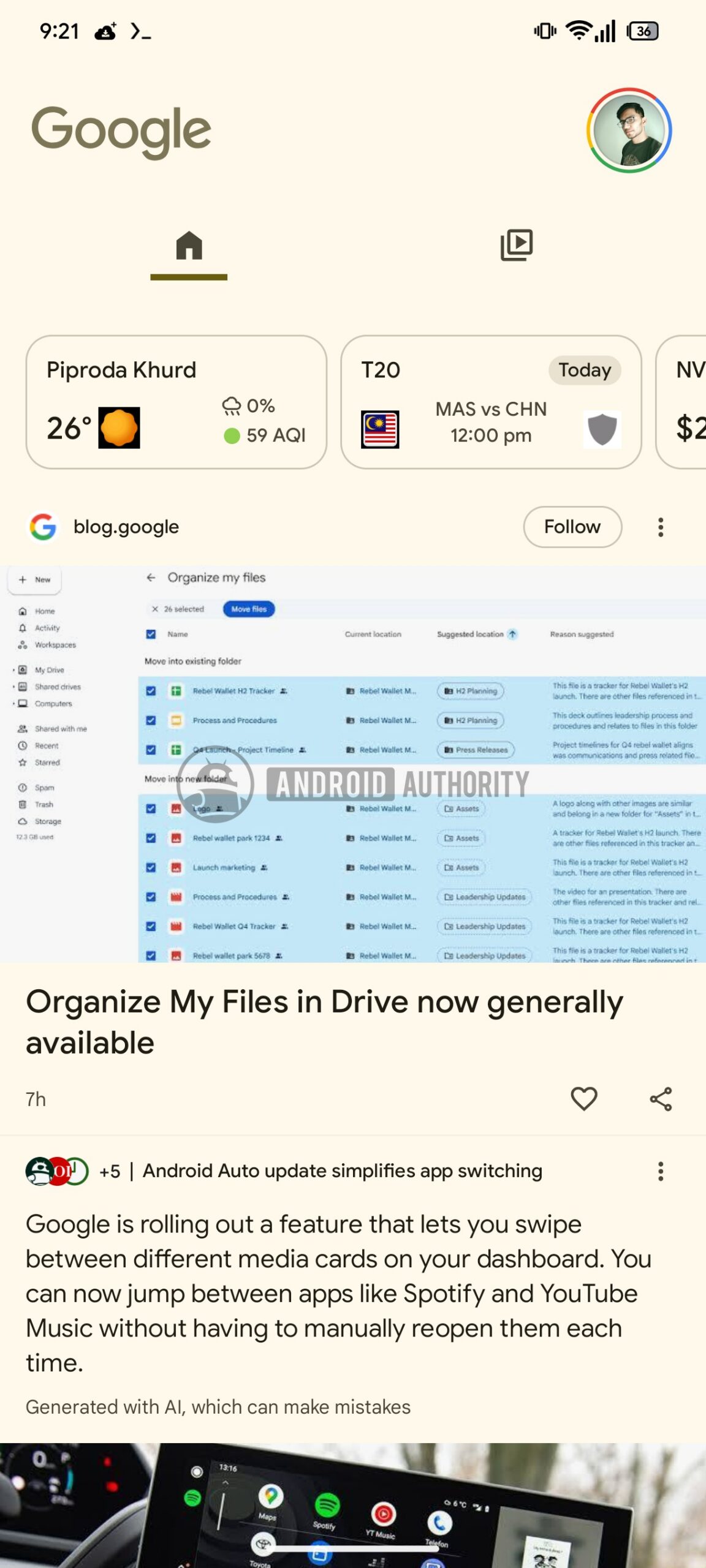 Google Discover video tab AssembleDebug 1