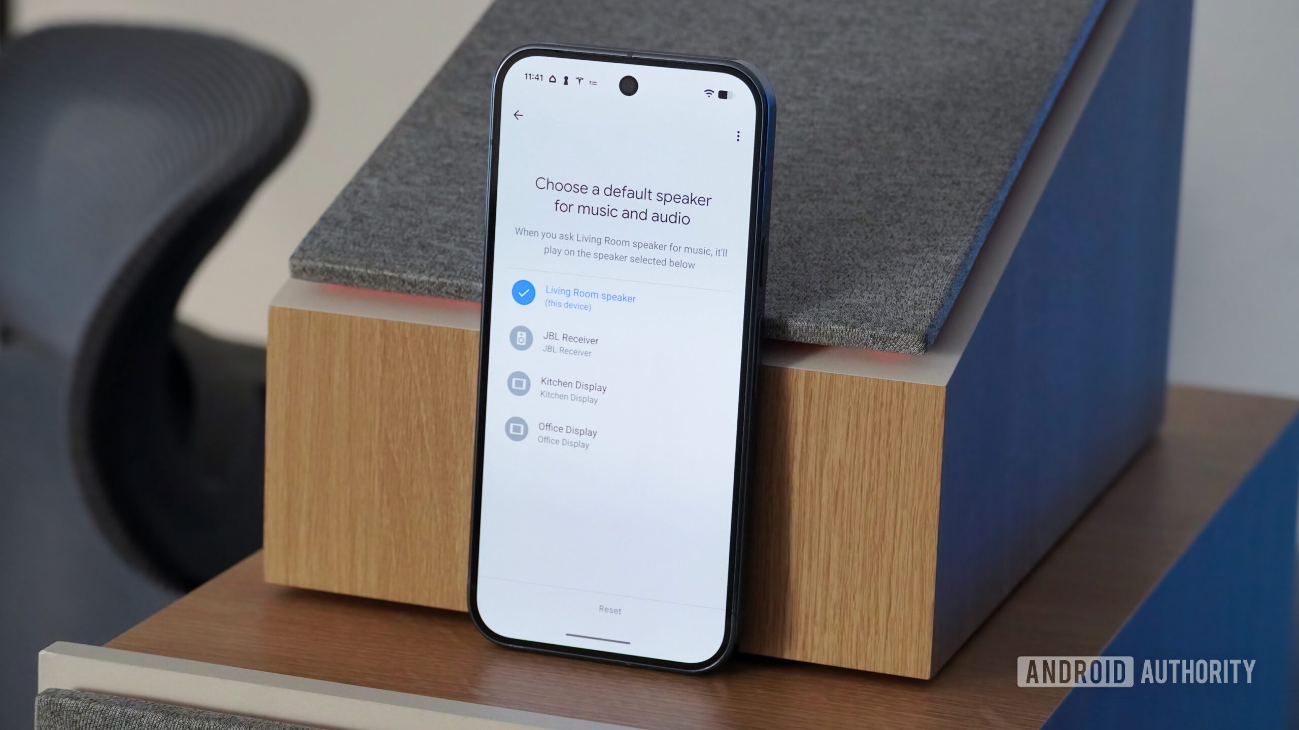 Setting an A/V receiver as the default Google Home Speaker audio output.