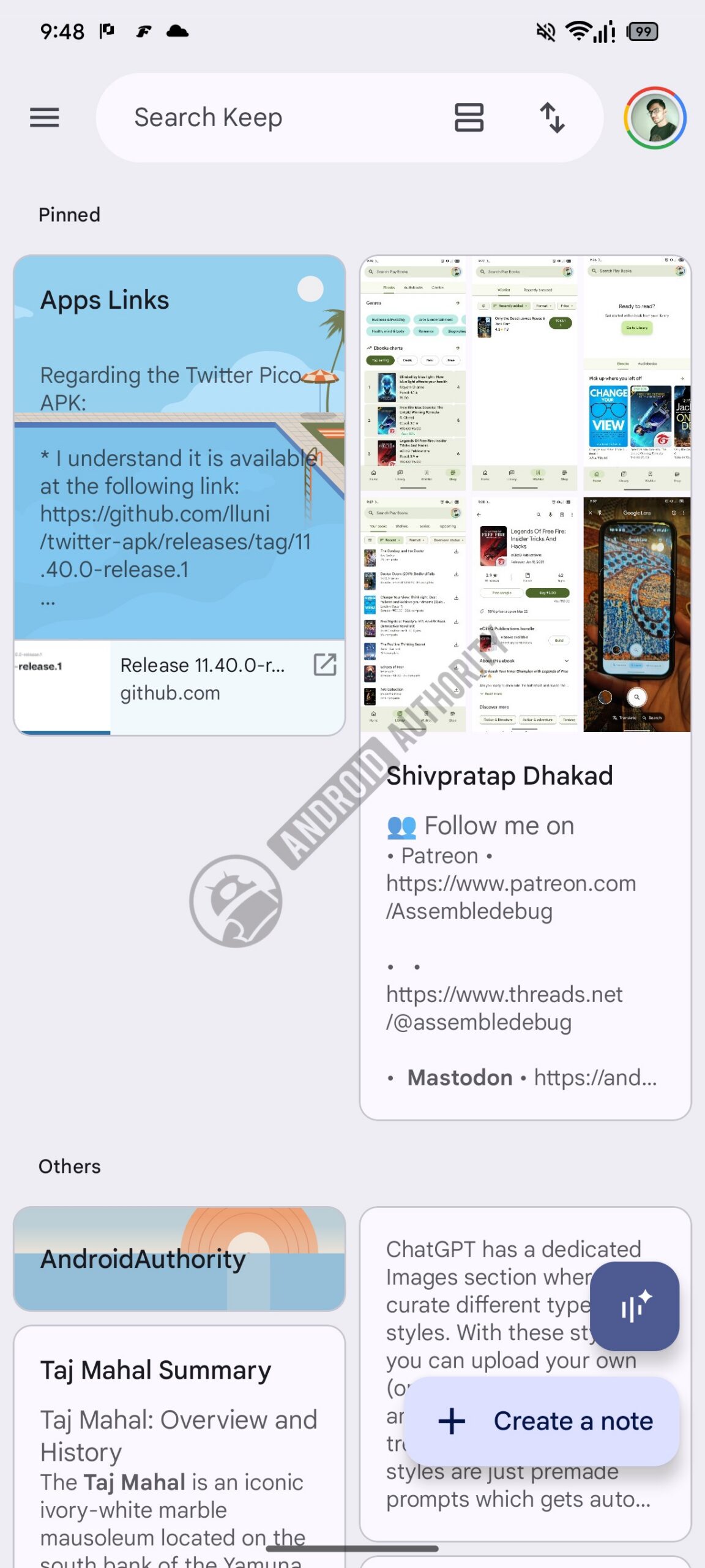 Google Keep Live watermarked