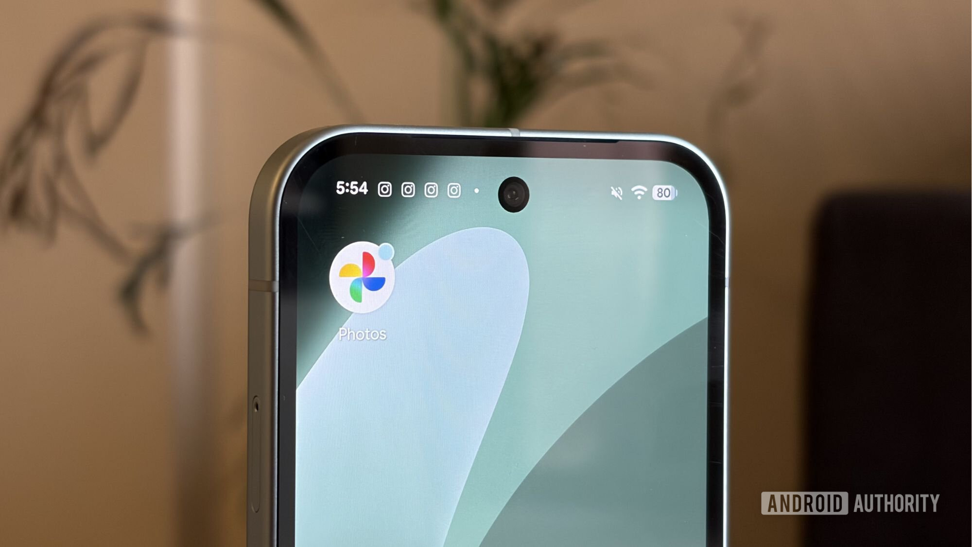 Google Photos app icon on Google Pixel 10a