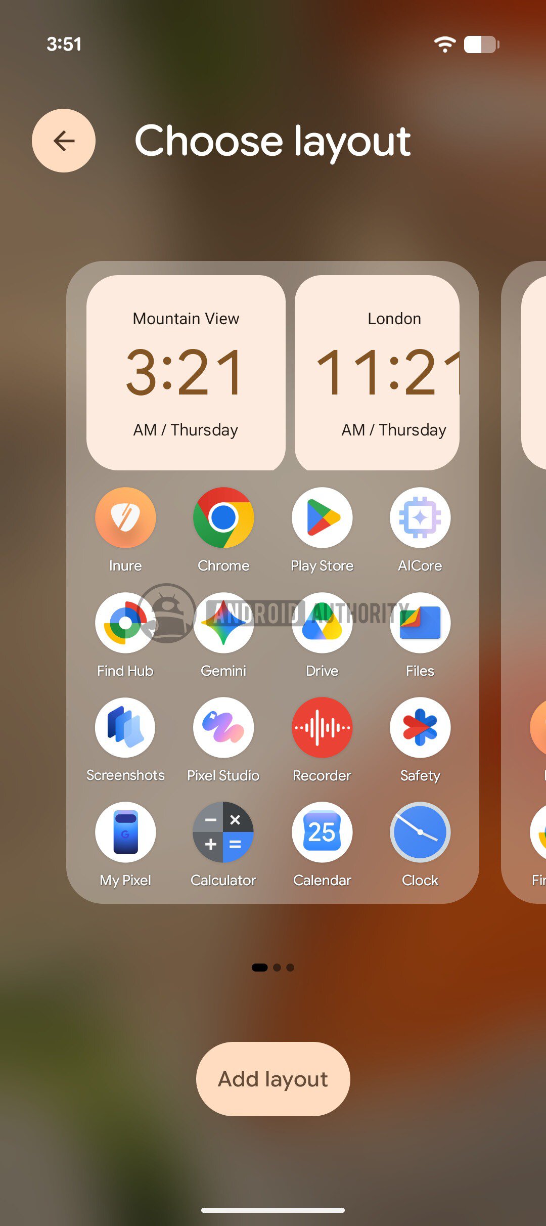 Google Pixel home screen organizer