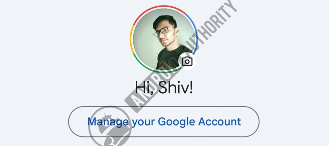 Google account selector with old watermark
