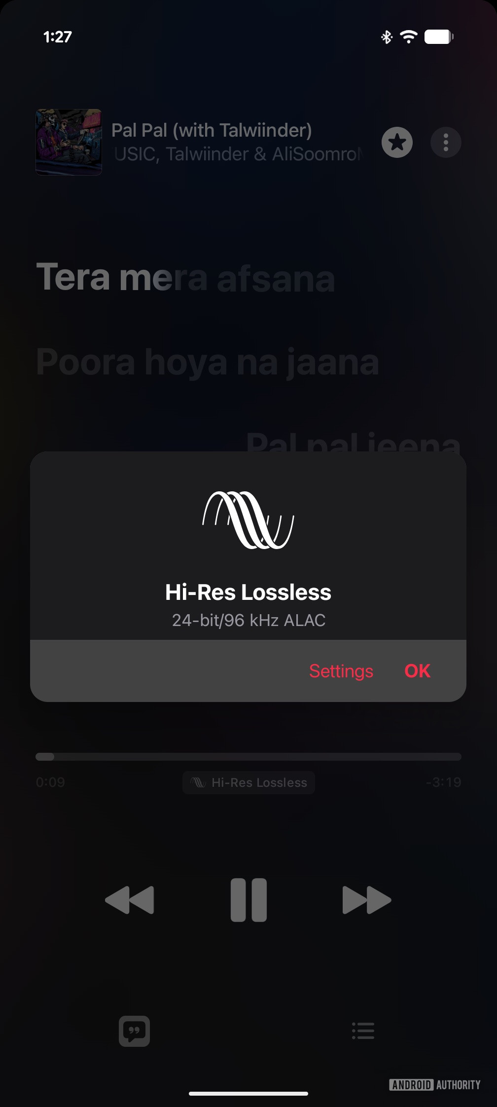 Hi Res Lossless on Apple Music on Android 17 on Pixels
