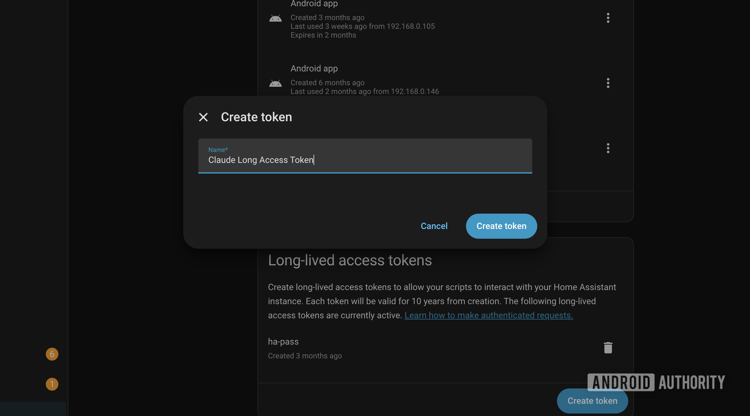 Home Assistant Long Access Token