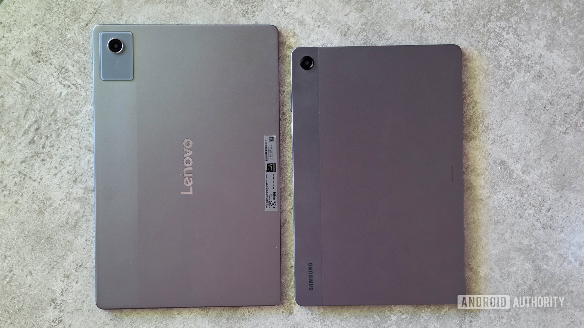 Lenovo Idea Tab review image 11 Lenovo Idea Tab Plus review image showing the tablet's size against the Galaxy Tab A11 Plus