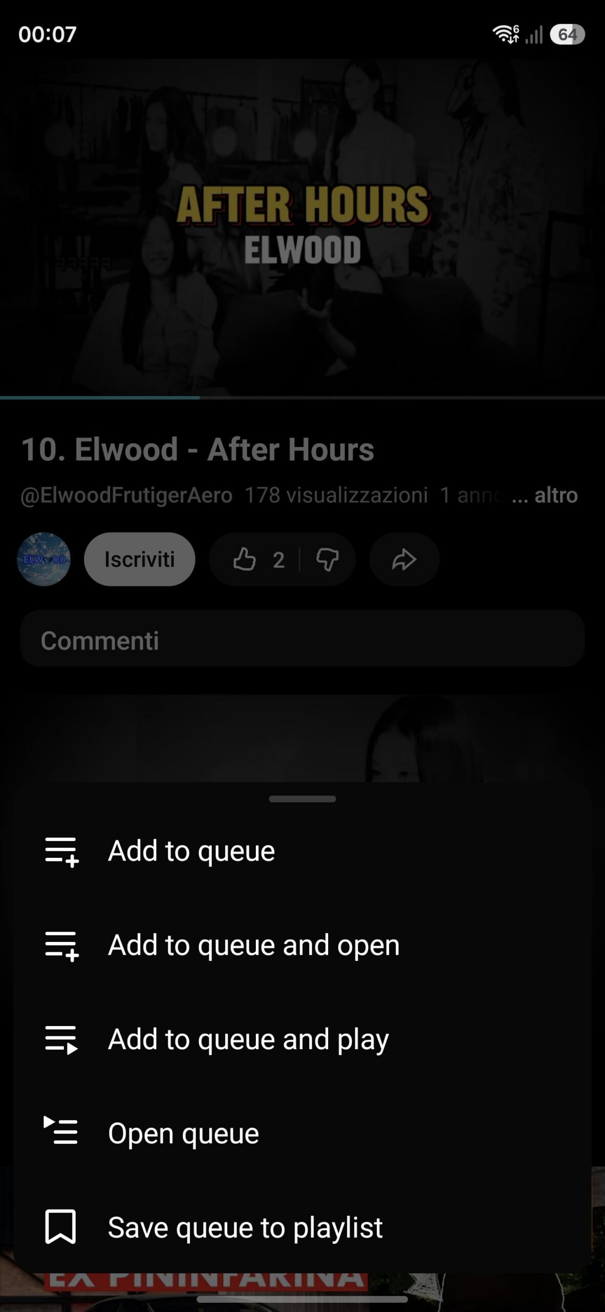 Morphe patched YouTube Add video to queue