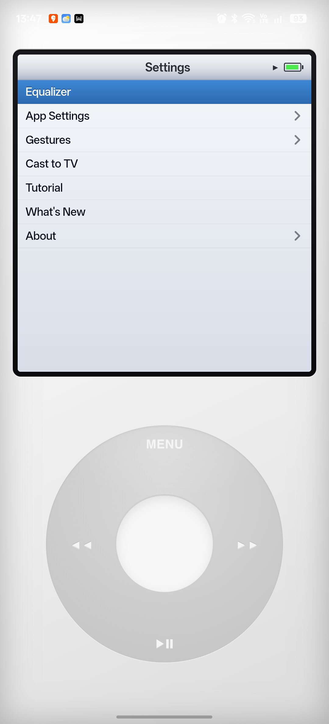 NostalgicPod app settings
