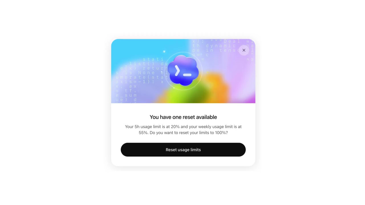 OpenAI Codex rate limit reset and referral system (2)