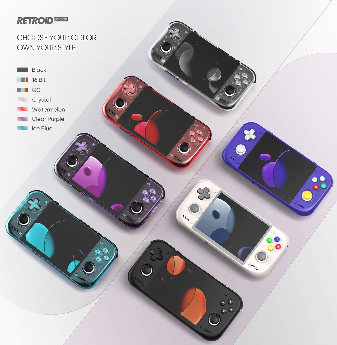 Retroid Pocket Nova color options Retroid Pocket Nova color options
