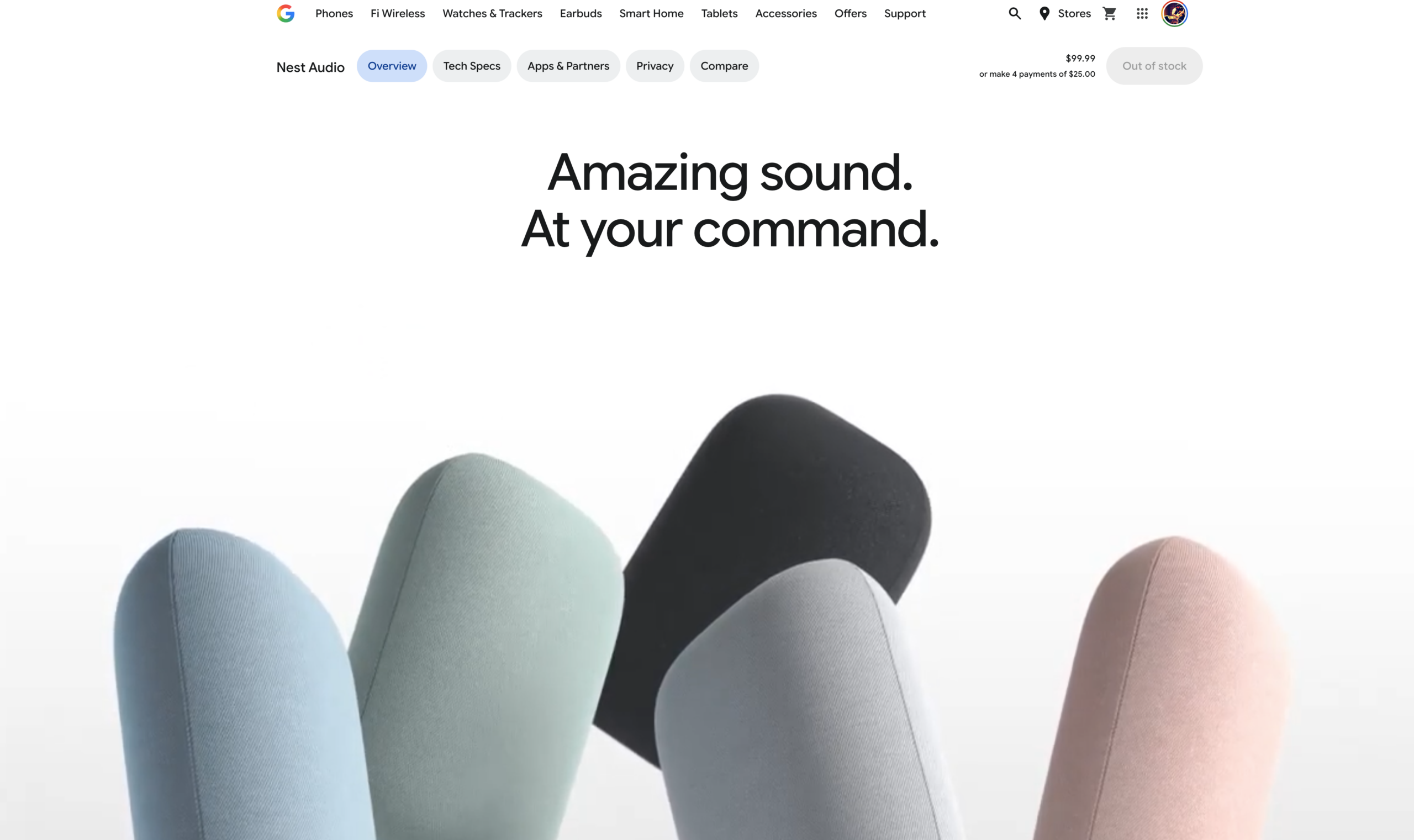 Nest Audio out of stock