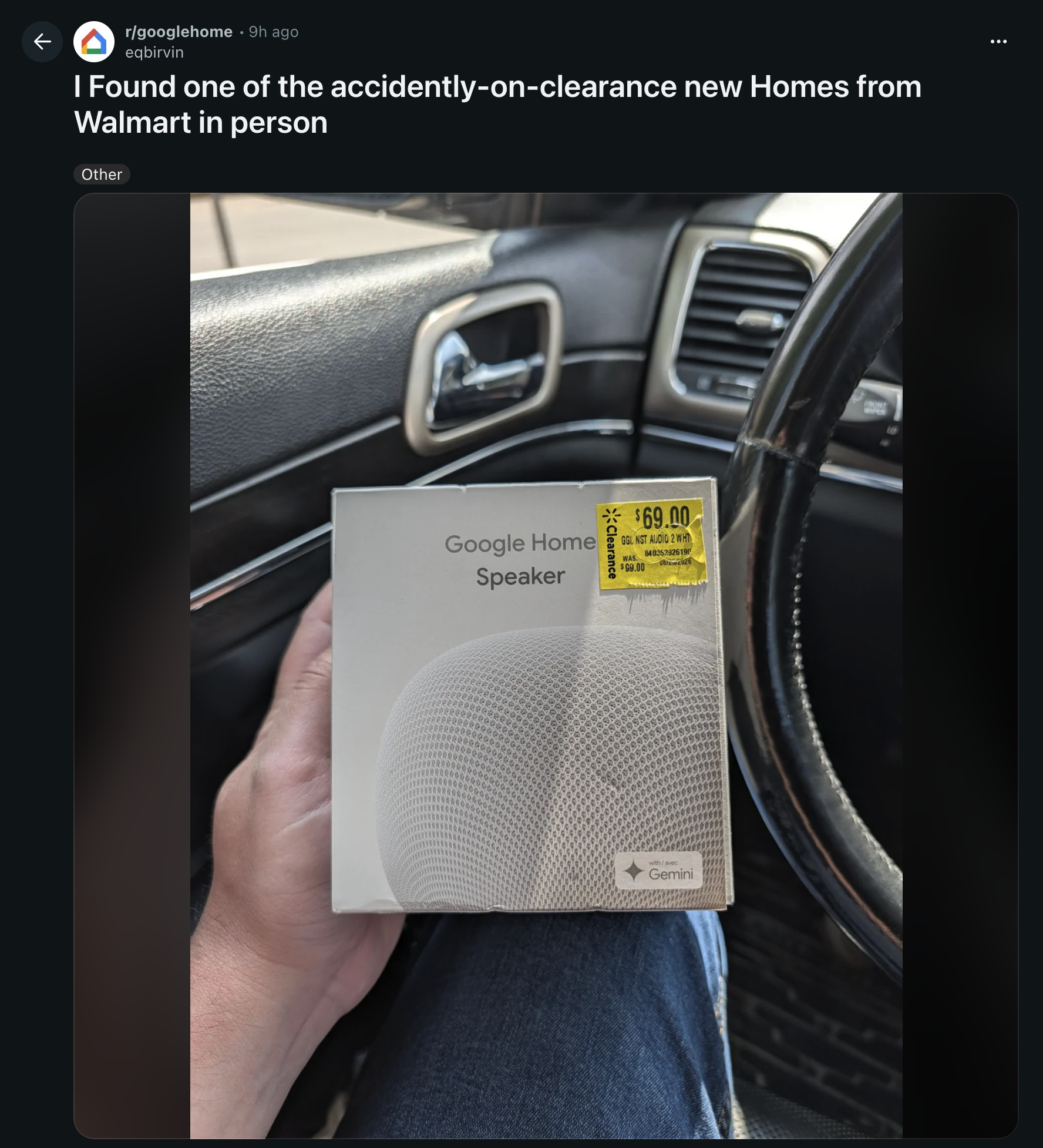 Google Home Speaker sale on Walmart