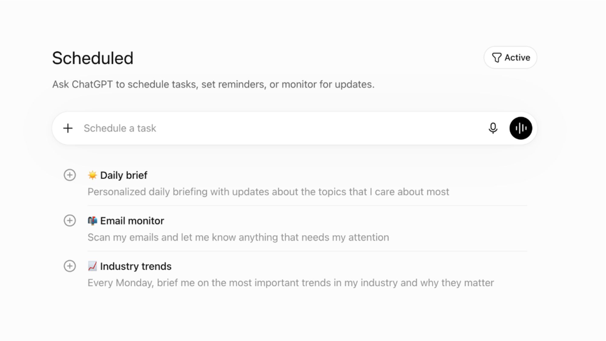 Task scheduling on ChatGPT Task scheduling on ChatGPT