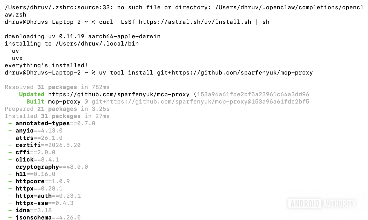 Using an MCP proxy