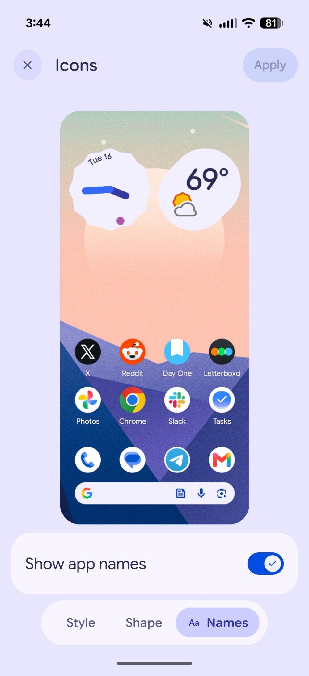 How to hide app names on your Pixel home screen with Android 17